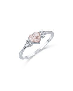 LifeStone™ Ladies Beloved Heart Cremation Ashes Ring-Sienna-Sterling Silver