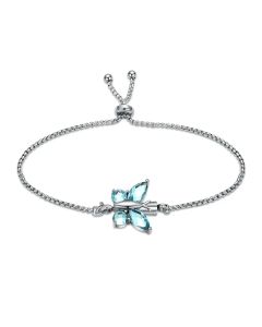 Blissfull Butterfly Bracelet Blue - Stainless Steel Cremation Ashes Jewellery