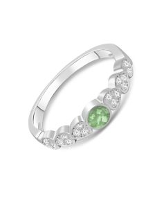 LifeStone™ Ladies Cascading Hearts Cremation Ashes Ring-Apple-Sterling Silver