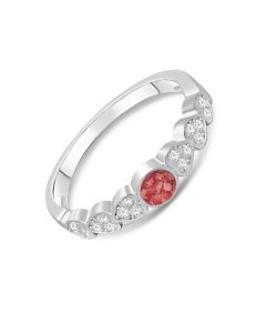 LifeStone™ Ladies Cascading Hearts Cremation Ashes Ring-Rose-Sterling Silver