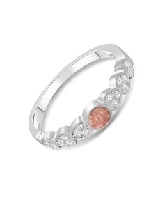 LifeStone™ Ladies Cascading Hearts Cremation Ashes Ring-Sienna-Sterling Silver