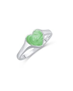 LifeStone™ Classic Heart Cremation Ashes Ring-Apple-Sterling Silver