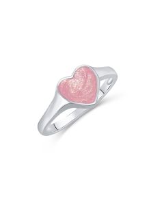 LifeStone™ Classic Heart Cremation Ashes Ring-Cupid-Sterling Silver
