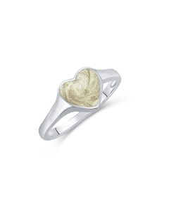 LifeStone™ Classic Heart Cremation Ashes Ring-Natural-Sterling Silver