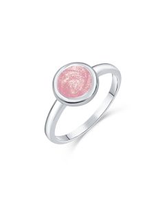 LifeStone™ Classic Round Cremation Ashes Ring-Cupid-Sterling Silver