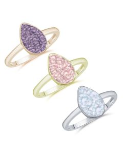 LifeStone™ Classic Tear Cremation Ashes Ring