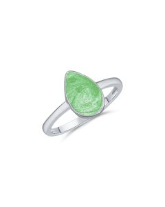 LifeStone™ Classic Tear Cremation Ashes Ring-Apple-Sterling Silver