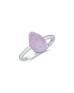 LifeStone™ Classic Tear Cremation Ashes Ring-Lavender-Sterling Silver