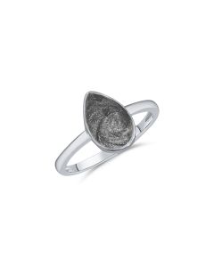 LifeStone™ Classic Tear Cremation Ashes Ring-Midnight-Sterling Silver
