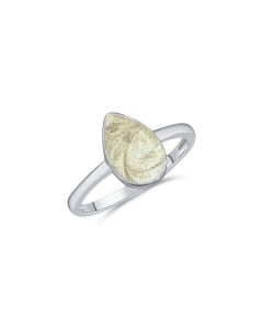 LifeStone™ Classic Tear Cremation Ashes Ring-Natural-Sterling Silver