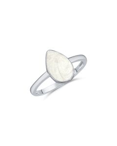 LifeStone™ Classic Tear Cremation Ashes Ring-Pearl-Sterling Silver