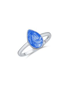 LifeStone™ Classic Tear Cremation Ashes Ring-Sapphire-Sterling Silver