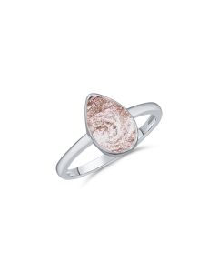LifeStone™ Classic Tear Cremation Ashes Ring-Sienna-Sterling Silver