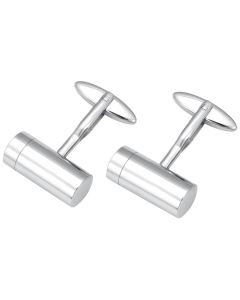 Plain Cufflinks - Stainless Steel Memorial Cremation Ash Holders