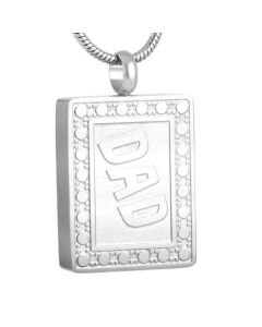 Dad Dog Tag - Stainless Steel Cremation Ashes Urn Pendant