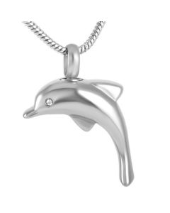 Dolphin - Stainless Steel Cremation Ashes Memorial Jewellery Pendant