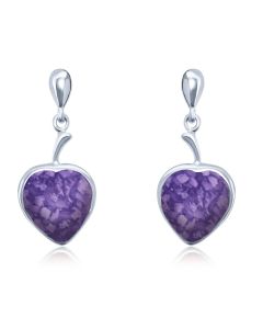 LifeStone™ Ladies Droplet Heart Cremation Ashes Earrings