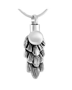 Feather - Stainless Steel Cremation Ashes Jewellery Pendant