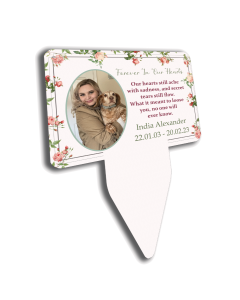 Vintage Rose - Personalised Photo Memorial Plaque