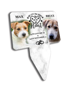 Double Pet Photo - Personalised Photo Memorial Plaque