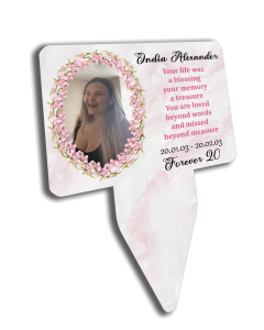 Loved Beyond Words - Personalised Photo Memorial Plaque