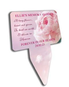 Tiny Flower Baby Girl  - Personalised Stillbirth Miscarriage Memorial Plaque