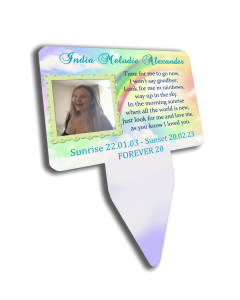 Look For Me In Rainbow's - Personalised Photo Memorial Plaque