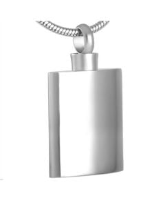 Flask - Stainless Steel Cremation Ashes Jewellery Pendant