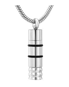 Gents Cylinder - Stainless Steel Cremation Ashes Urn Jewellery Pendant