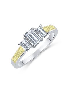 LifeStone™ Ladies Grace Cremation Ashes memorial Ring-Daffodil-Sterling Silver