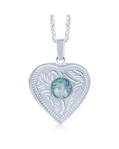 LifeStone™ Ladies Cremation Ashes Heart Photo Locket