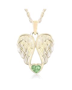 LifeStone™ Heart Wings Cremation Ashes Pendant-Apple-9ct Yellow Gold