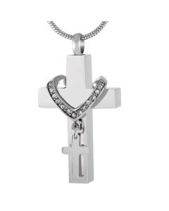 Honorable Cross - Stainless Steel Cremation Ashes Jewellery Pendant