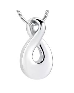 Classic Infinity - Stainless Steel Ashes Jewellery Memorial Urn Pendant