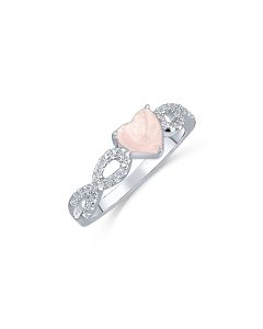 LifeStone™ Ladies Infinite Hearts Cremation Ashes Ring-Ballerina-Sterling Silver
