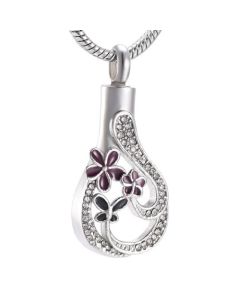 Infinite Lilacs - Stainless Steel Cremation Ashes Memorial Jewellery Pendant