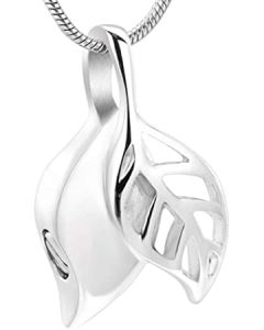 Leaves - Stainless Steel Cremation Ashes Jewellery Pendant
