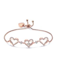 Linked Hearts - Rose Gold Stainless Steel Cremation Ashes Jewellery