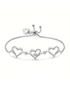 Linked Hearts - Stainless Steel Cremation Ashes Jewellery