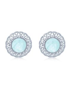 LifeStone™ Ladies Forever Round Cremation Ashes Earrings