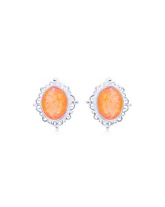 LifeStone™ Ladies Cremation Ashes Earrings -Amber