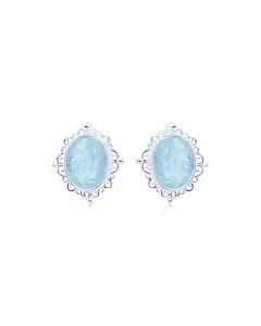 LifeStone™ Ladies Cremation Ashes Earrings -Azure