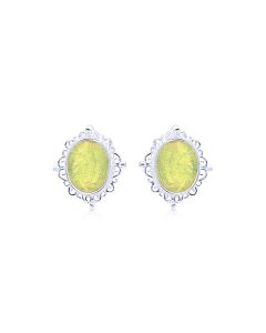 LifeStone™ Ladies Cremation Ashes Earrings -Daffodil