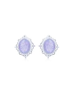 LifeStone™ Ladies Cremation Ashes Earrings -Lavender