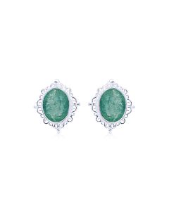 LifeStone™ Ladies Cremation Ashes Earrings -Peacock
