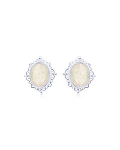 LifeStone™ Ladies Cremation Ashes Earrings -Pearl