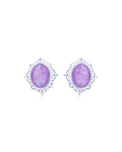 LifeStone™ Ladies Cremation Ashes Earrings -Violet