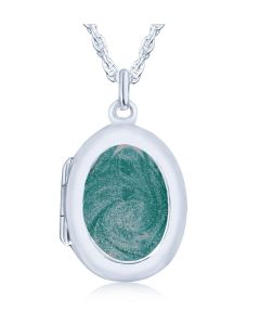 LifeStone™ Ladies Cremation Ashes Oval Photo Locket