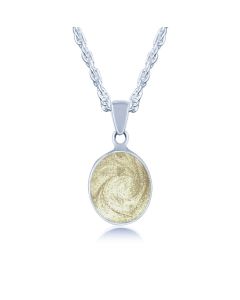 LifeStone™ Perfect Oval Cremation Ashes Pendant-Natural
