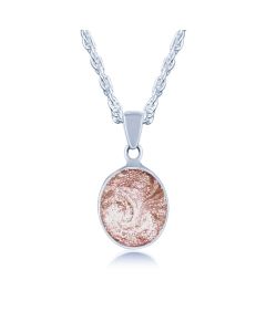 LifeStone™ Perfect Oval Cremation Ashes Pendant-Sienna